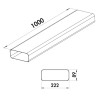 Faber AFC4043001 F-VRO - ploché potrubie 1000 mm