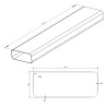 Faber AFC4043001 F-VRO - ploché potrubie 1000 mm