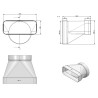 Faber AFC4043006 F-EST 150 - prechod štvorhran-kruh horizontálny 90°