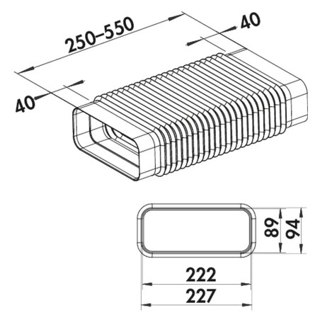Faber 4043042 F-RBFLEX 1 150 - flexo ploché potrubie (250-550 mm)