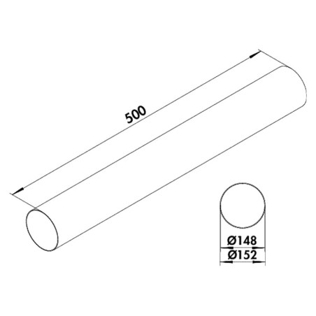 Faber 4043009 R-150 - okrúhle potrubie 500 mm