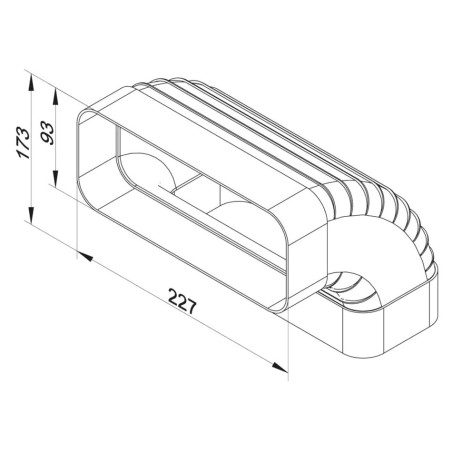 Faber 4043004 F-RBV 150 - koleno vertikálne 90° s vodiacimi lamelami