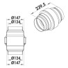 Faber 4051030 KDA flow 125/150 - kondenzačná jímka samoodparovacia, svetlosivá