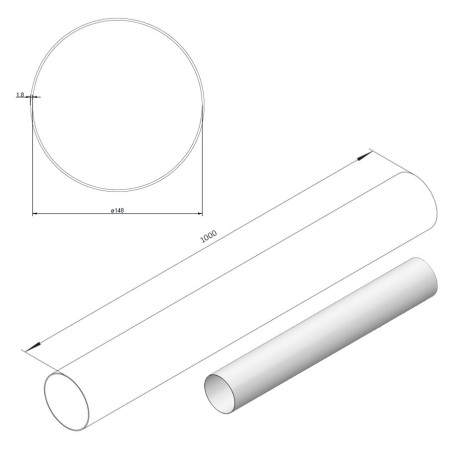 Faber AFC4052102 R-150 - okrúhle potrubie 1000 mm