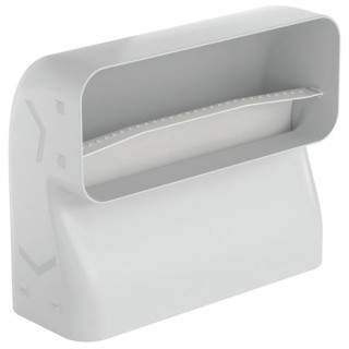 Faber 4051033 P-RBV 150 koleno ploché svislé 90° - úsporné s vodícími lamelami, světle šedé