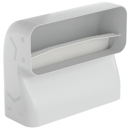 Faber 4051033 P-RBV 150 ploché zvislé koleno 90° - úsporné s vodiacimi lamelami, svetlosivé