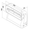 Faber 4051033 P-RBV 150 ploché zvislé koleno 90° - úsporné s vodiacimi lamelami, svetlosivé