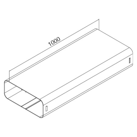 Faber 4051001 P-VRO 150 - ploché potrubie 1000 mm, svetlosivé