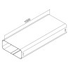 Faber 4051001 P-VRO 150 - ploché potrubie 1000 mm, svetlosivé