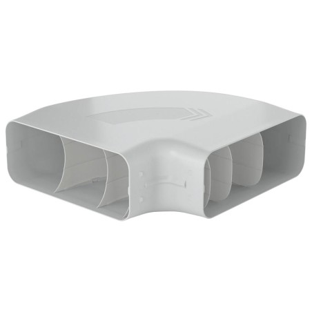 Faber 4051006 P-RBH 150 - koleno horizontálne 90° s vodiacimi lamelami, svetlosivá
