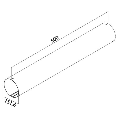 Faber 4051022 P-RRO 150 - okrúhle potrubie 500 mm, svetlosivé