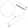 Faber 4051022 P-RRO 150 - okrúhle potrubie 500 mm, svetlosivé