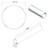 Faber 4051023 P-RRO 150 - okrúhle potrubie 1000 mm, svetlosivé