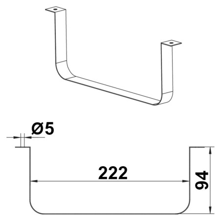 Držiak plochého potrubia 150 mm Faber 4043019