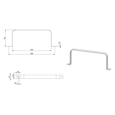 Držiak plochého potrubia 150 mm Faber 4043019