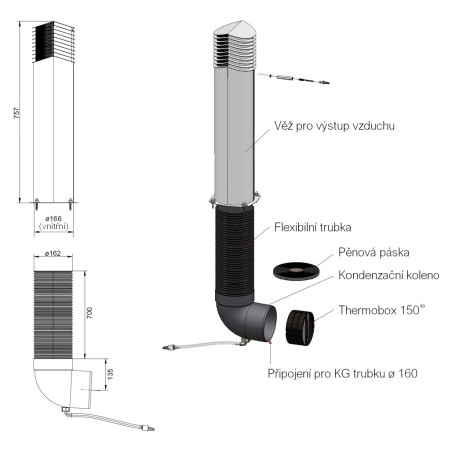 Faber 4043069 COMPAIR Tower - nadzemný výstup vzduchu