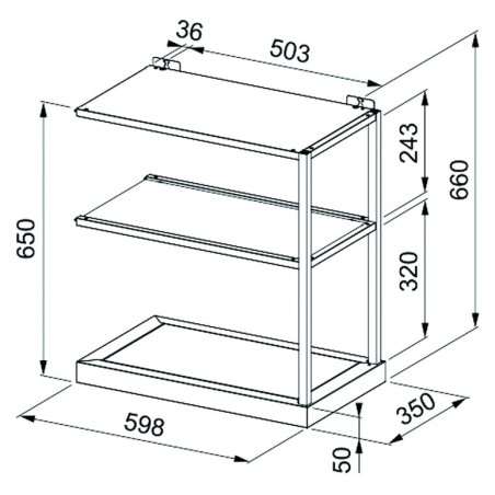 Polica Faber 112.0706.647 MODULAR BK MATT 60