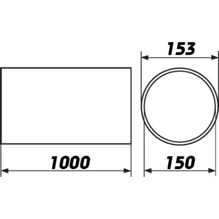 Okrúhle potrubie 1m Faber 87.1100-6