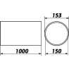 Okrúhle potrubie 1m Faber 87.1100-6