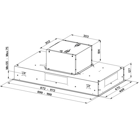 Stropný odsávač pár Faber Heaven 2.0 X A120, nerez