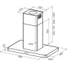 Ostrovčekový odsávač pár Faber T-Light Isola EV8 X A100, nerez