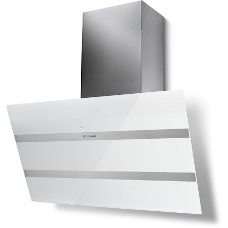 Komínový odsávač pár Faber Steelmax EV8 WH/X A80, biela/biele sklo