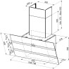 Komínový odsávač pár Faber Steelmax EV8 WH/X A80, biela/biele sklo