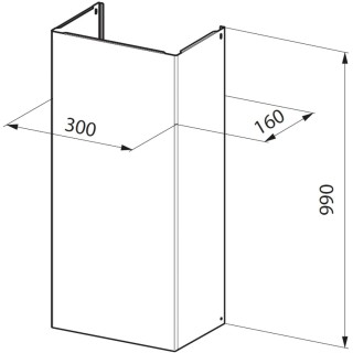 Predĺžený komín Faber 84.112.0569.163 990 WH