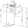 Komínový odsávač pár Faber Cylindra Gloss Plus EV8 WH A37, biela