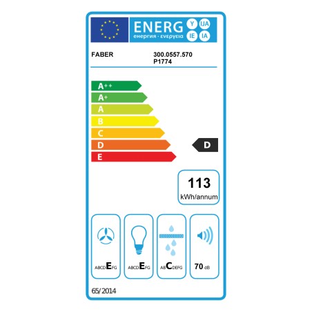 Podvěsná digestoř Faber 2740 PB SRM W A60, bílá