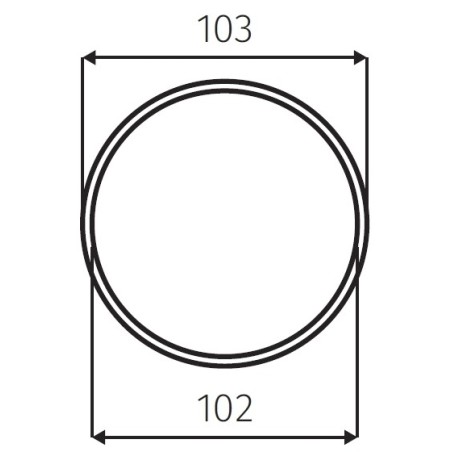 Flexo potrubí Faber 87.semi102.1, AL, odolné, 102 x 1000 mm