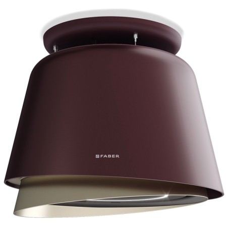 Lustrový odsávač pár Faber Belle Plus BURGUNDY/GOLD KL, burgundská červená/teplá titánová