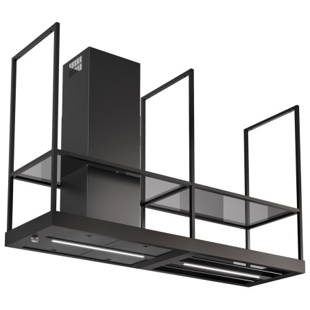 Ostrovčekový odsávač pár Faber T-Shelf BK MATT A180, čierna matná
