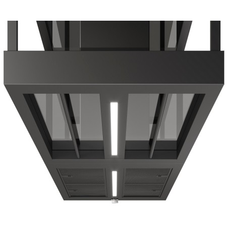 Ostrovčekový odsávač pár Faber T-Shelf BK MATT A180, čierna matná