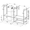 Ostrovčekový odsávač pár Faber T-Shelf BK MATT A180, čierna matná