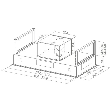 Stropný odsávač pár Faber Heaven Glass 2.0 WH KL A90, biele sklo