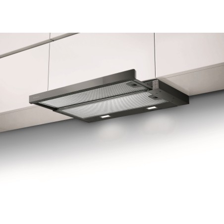 Vstavaný odsávač pár Faber Flexa Lux Glass NG BK A60, čierna/lišta čierne sklo