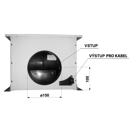 Vnútorná externá ventilačná jednotka Faber EVJ M8K, sivá