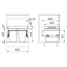 Odpadkový kôš Franke FX 60 26-11-11, 1x 26 l + 2x 11 l