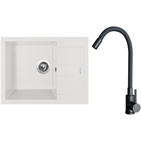 Set Sinks G26828 (drez Amanda 650 Milk 28 + batéria Elasta Čierna matná)