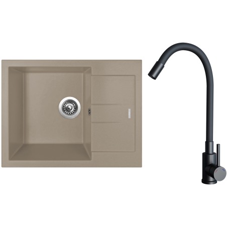 Set Sinks G26854 (drez Amanda 650 Truffle 54 + batéria Elasta Čierna matná)