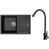 Set Sinks G27474 (drez Amanda 780 Metalblack 74 + batéria Elasta Čierna matná)