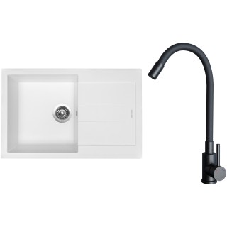 Set Sinks G27428 (drez Amanda 780 Milk 28 + batéria Elasta Čierna matná)