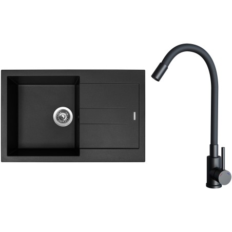 Set Sinks G27426 (drez Amanda 780 Pureblack 26 + batéria Elasta Čierna matná)