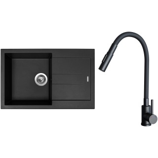 Set Sinks G27526 (drez Amanda 780 Pureblack 26 + batéria Elasta S Čierna matná)