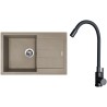 Set Sinks G27454 (drez Amanda 780 Truffle 54 + batéria Elasta Čierna matná)