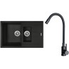 Set Sinks G27674 (drez Amanda 780.1 Metalblack 74 + batéria Elasta Čierna matná)