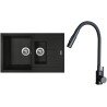 Set Sinks G27774 (drez Amanda 780.1 Metalblack 74 + batéria Elasta S Čierna matná)