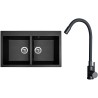 Set Sinks G34074 (drez Amanda 860 DUO Metalblack 74 + batéria Elasta Čierna matná)