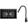 Set Sinks G34174 (drez Amanda 860 DUO Metalblack 74 + batéria Elasta S Čierna matná)